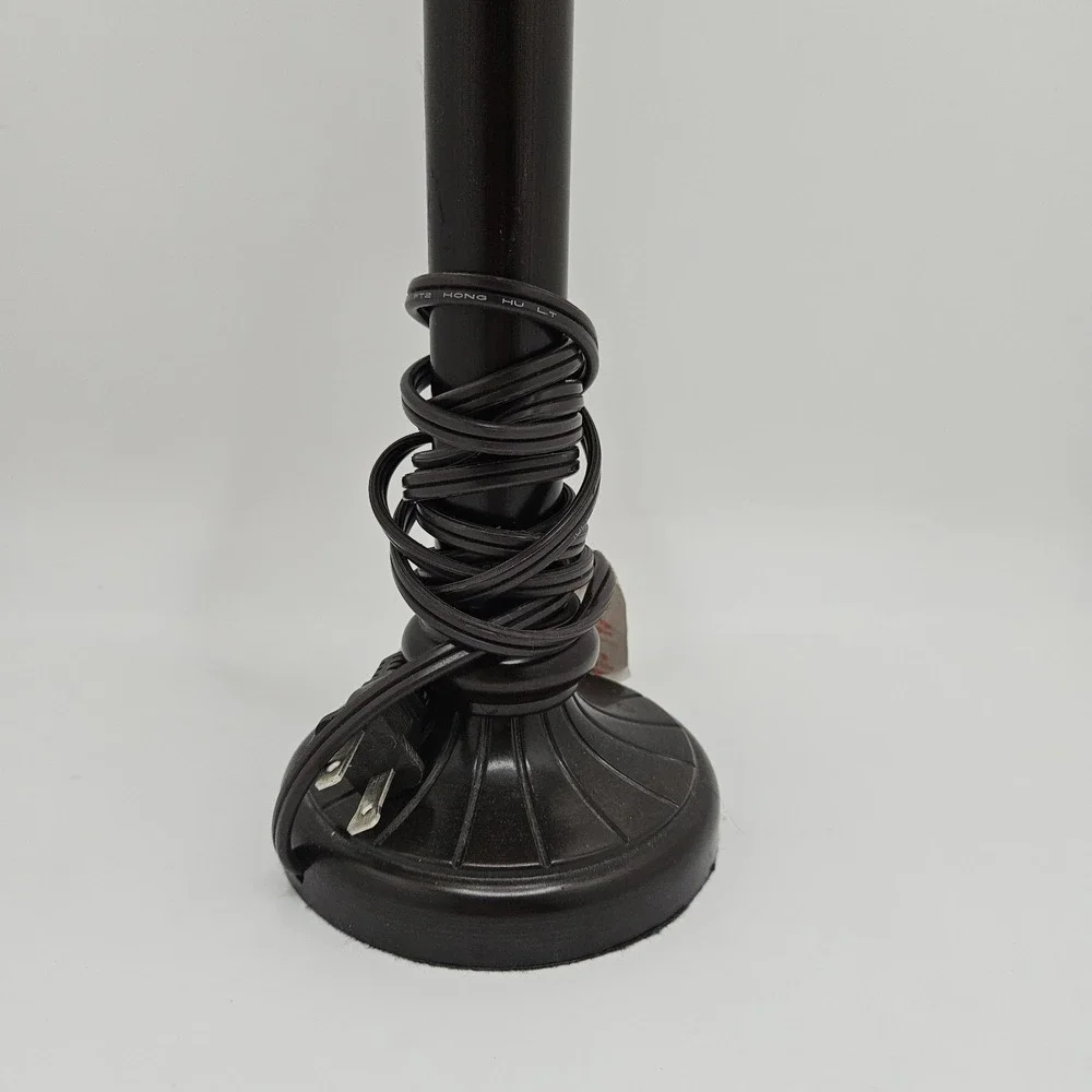 Brown Table Lamp w/ Pleated Shade Cottagecore Farmhouse Cozy Minimalist‎ Decor